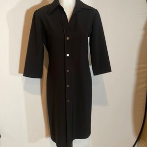 Trina Turk Black Collared Button Down Dress 4